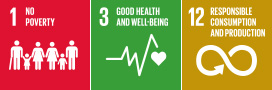 1. NO POVERTY, 3. GOOD HEALTH AND WELL-BEING, 12. RESPONSIBLE CONSUMPTION AND PRODUCTION